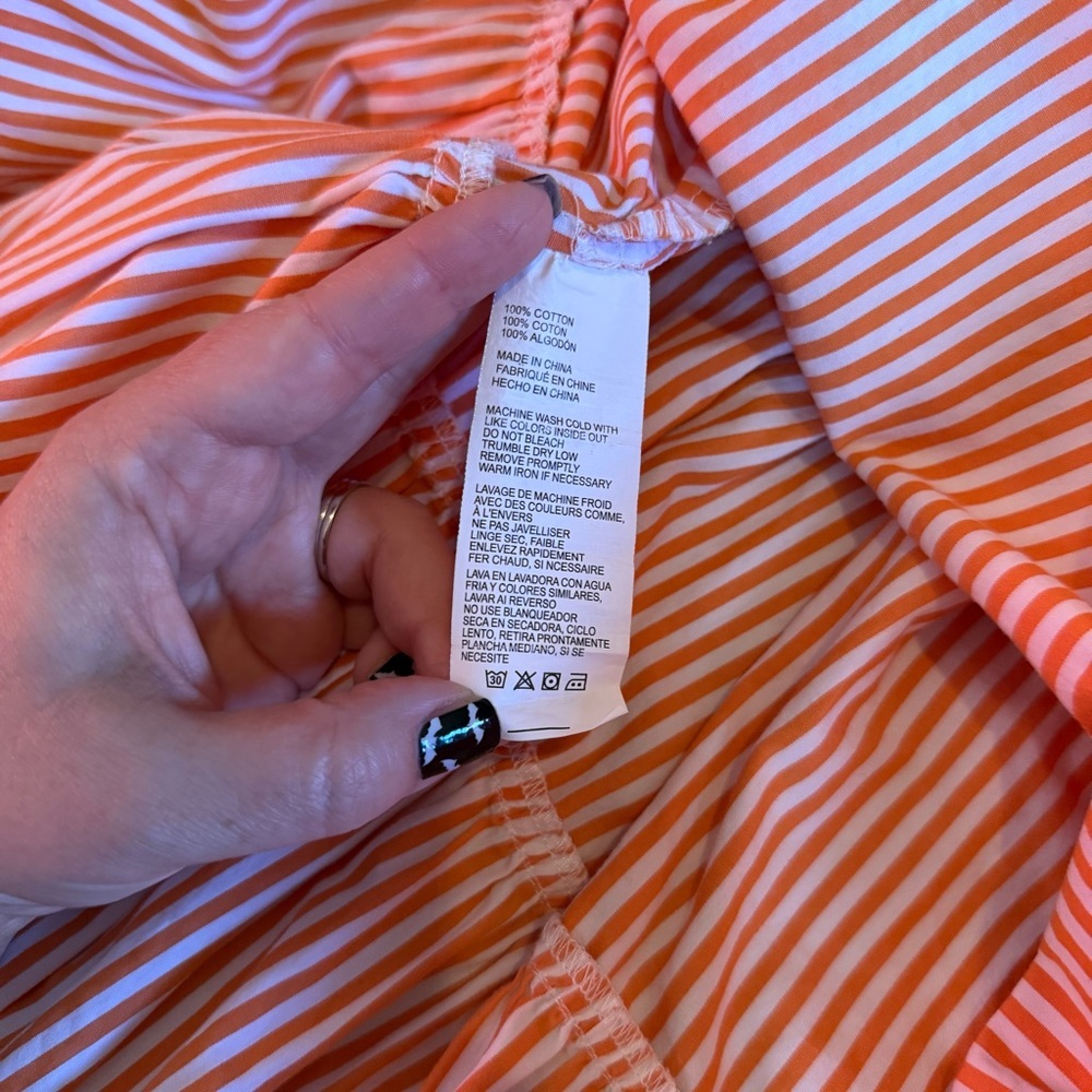 Peter Som X Rent the Runway Angie striped tiered midi tie back dress - Picture 7 of 10